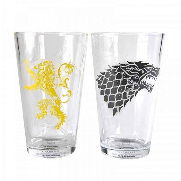 BICCHIERI BIRRA LANNISTER STARK (2 PZ) - GAME OF THRONES