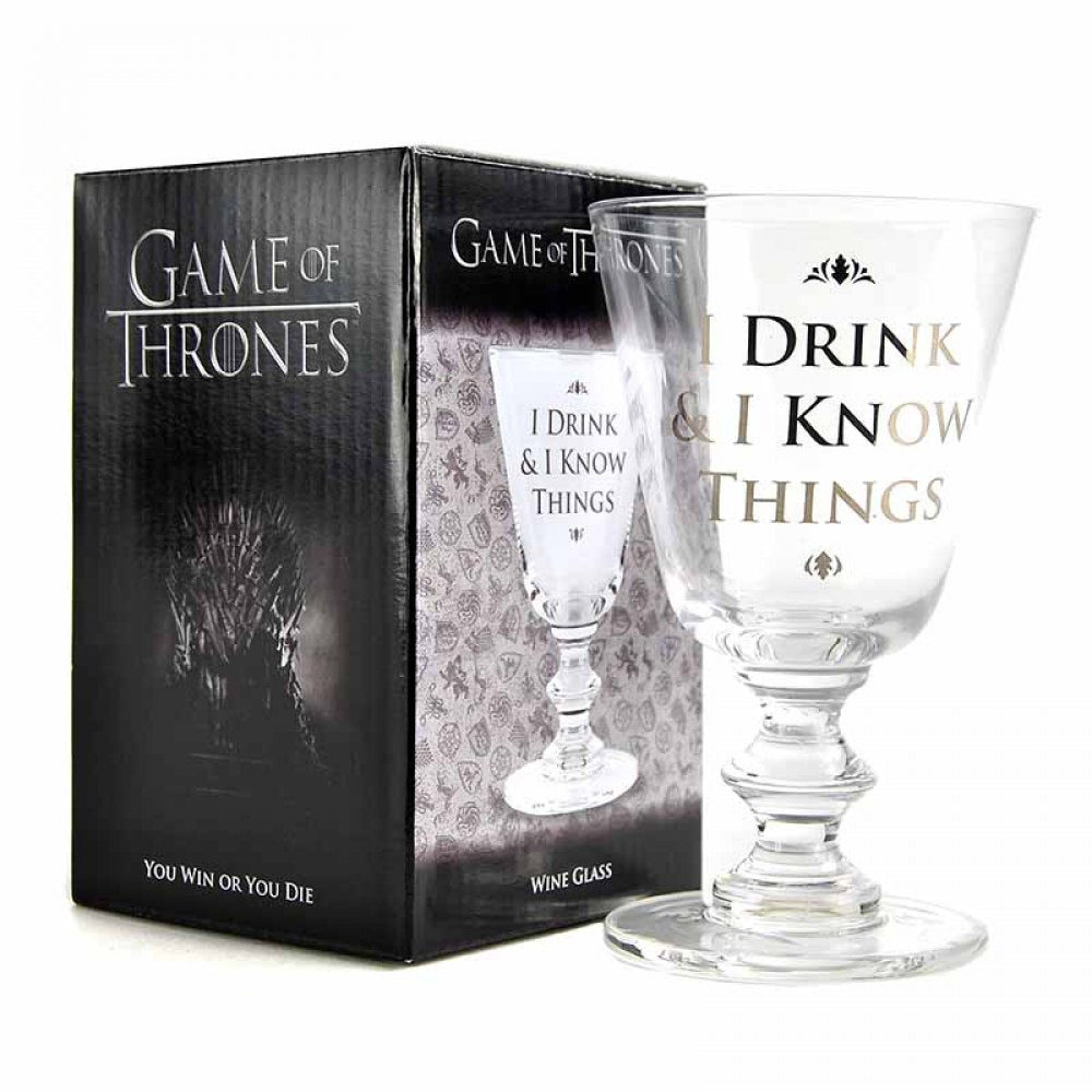 Fastcraft Sottobicchieri In Bambù Game Of Thrones – I Drink And I Know Things – 10x10 Cm, Regalo Per Fan