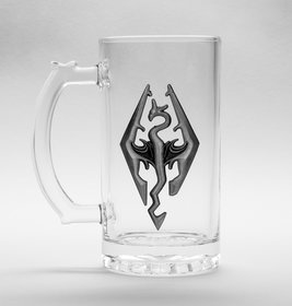 BOCCALE VETRO DRAGON SYMBOL - SKYRIM