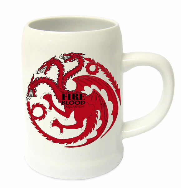 BOCCALE CERAMICA BIANCA TARGARYEN - GAME OF THRONES